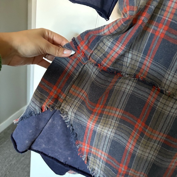 Oli & Hali Hooded Flannel Hooded Shacket Shirt dress size small - Picture 8 of 11